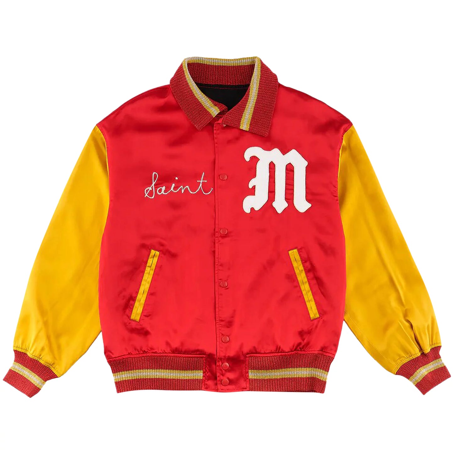 Saint Michael Saint Varsity Jacket Red/Yellow