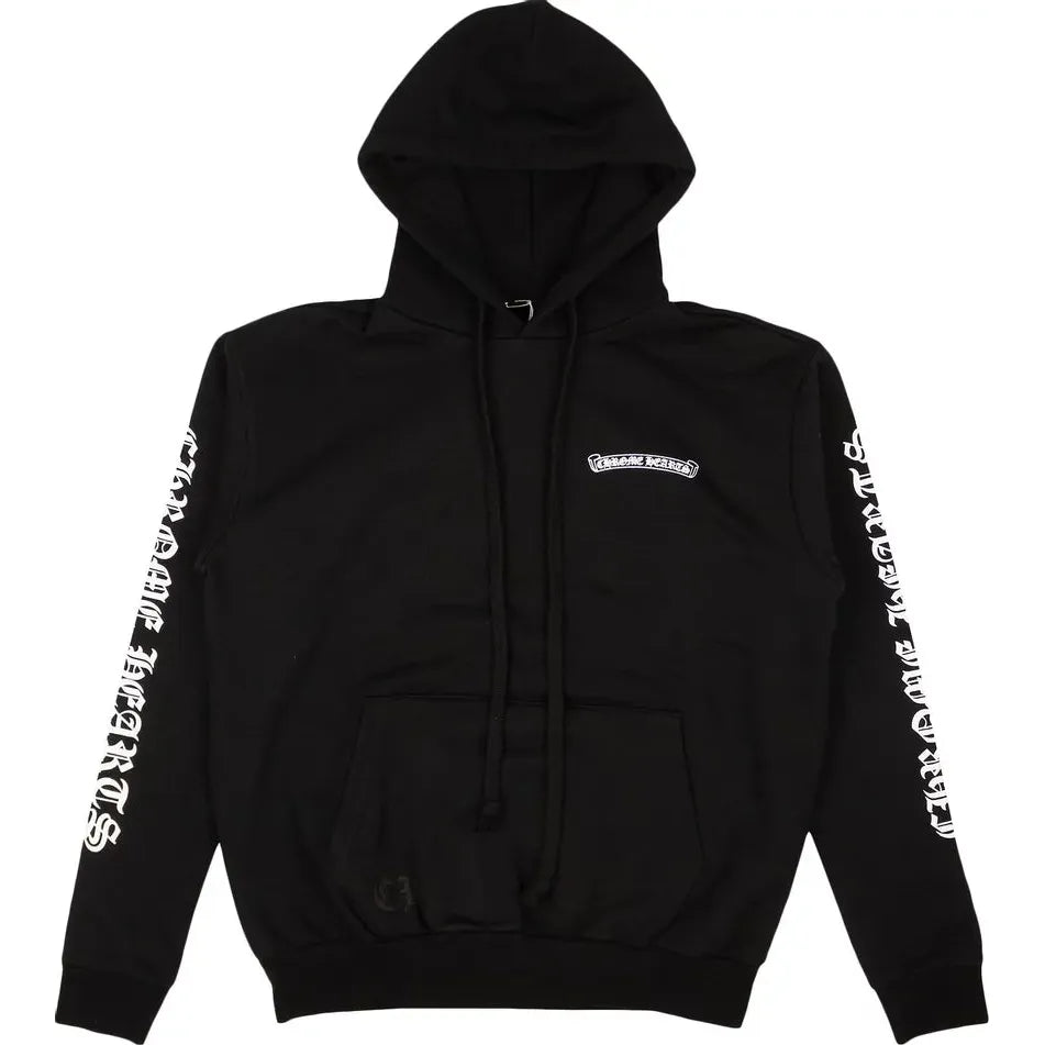 Chrome Hearts Scroll Logo Hoodie Black