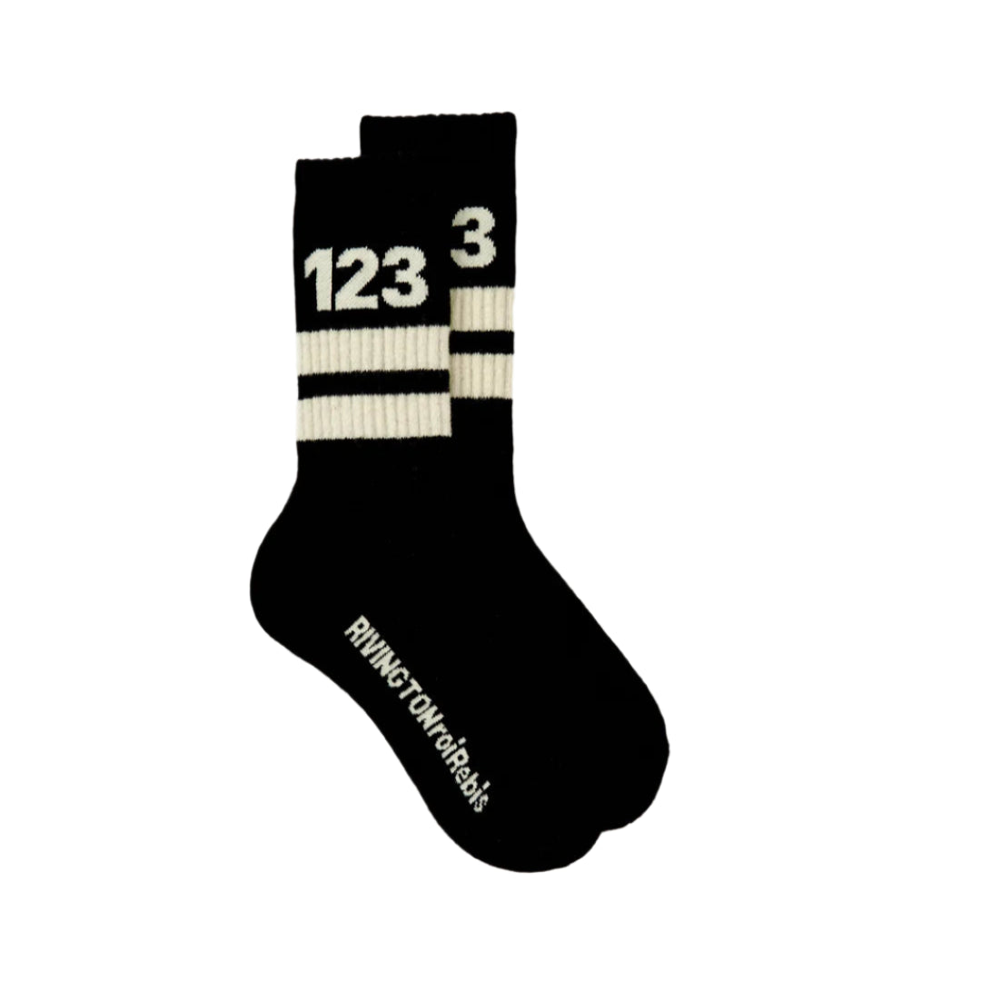 RIVINGTON roi Rebis 123 Socks Black/Vintage White