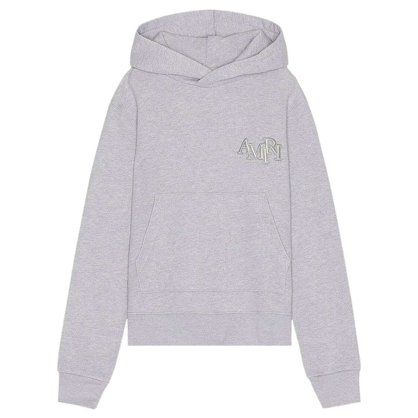 Amiri Staggered Hoodie Heather Grey