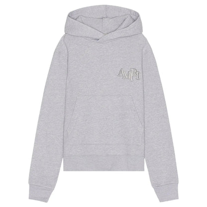 Amiri Staggered Hoodie Heather Grey