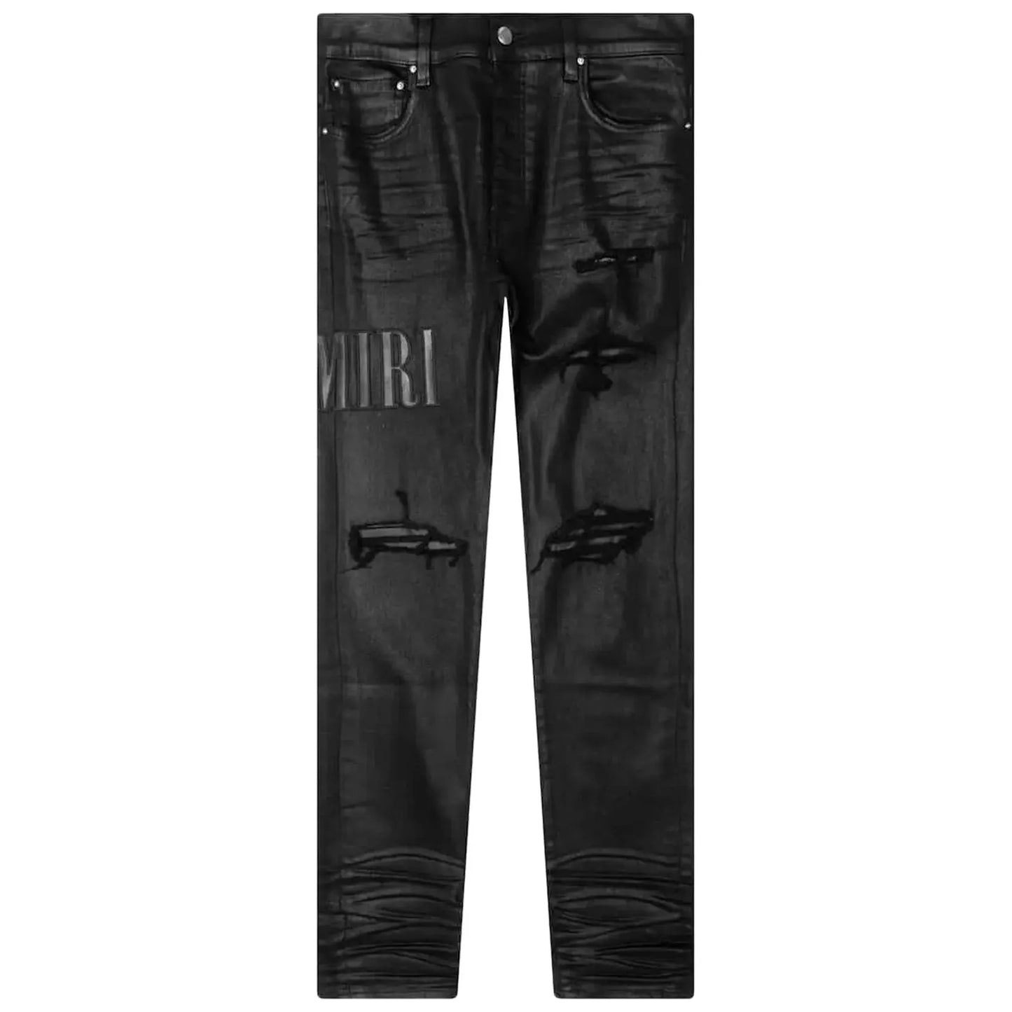Amiri Wax Logo Jean Black