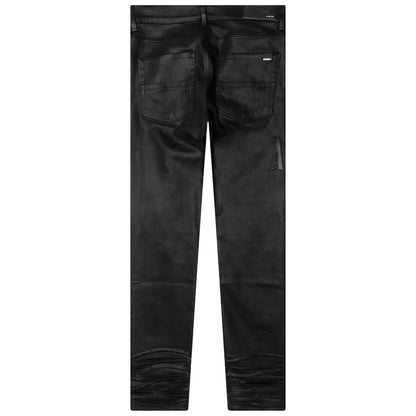 Amiri Wax Logo Jean Black