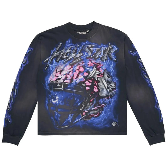 Hellstar Powered By The Star L/S T-Shirt Black/Purple