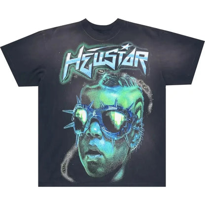 Hellstar The Future T-Shirt Black/Blue