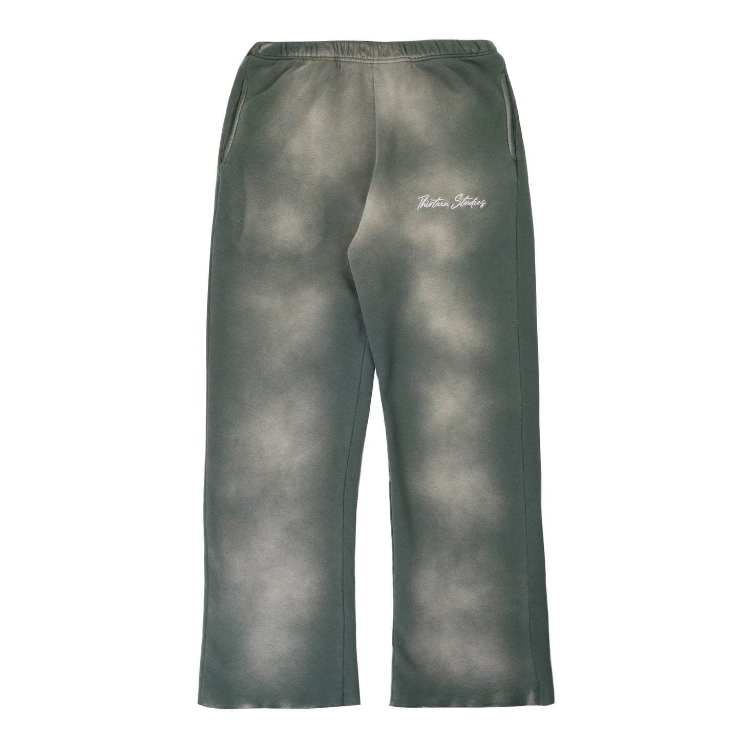 Thirteen Studios Embroidered Logo Sweatpant Faded Green