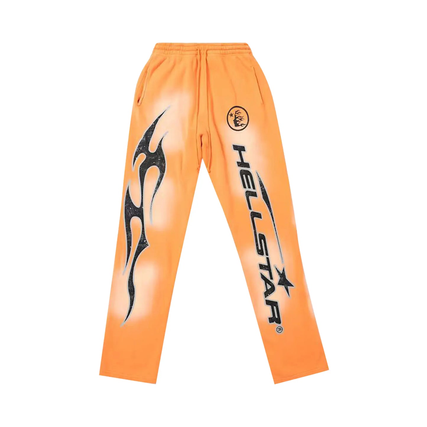 Hellstar Flare Bottom Sweatpants Orange Dye