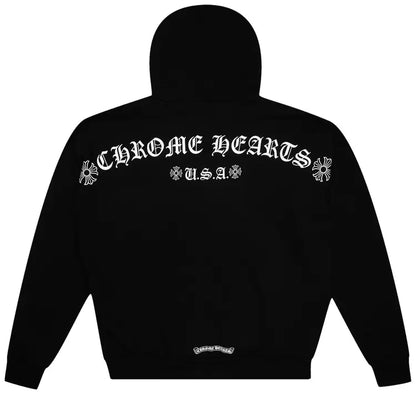 Chrome Hearts T Bar Logo USA Hoodie Black