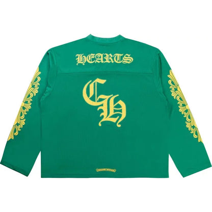 Chrome Hearts Sports Mesh Warm Up Jersey Green/Yellow