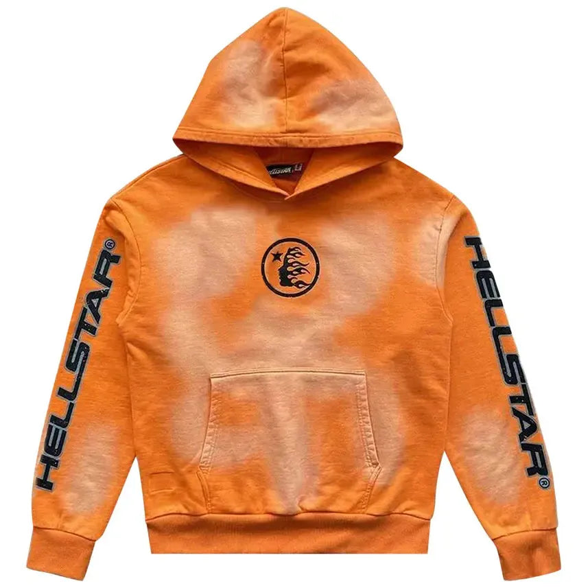 Hellstar Fire Hoodie Orange Dye