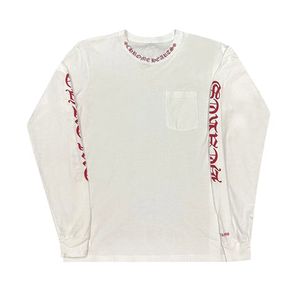 Chrome Hearts Miami Exclusive Neck Logo L/S T-Shirt White/Red