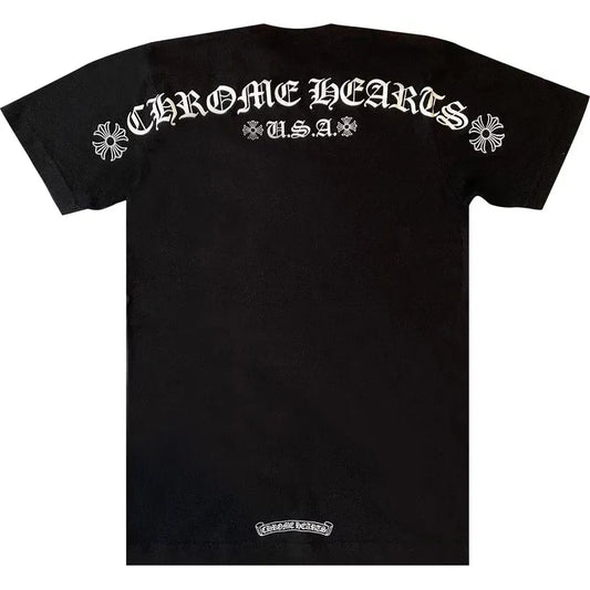 Chrome Hearts USA Script Logo T-Shirt Black