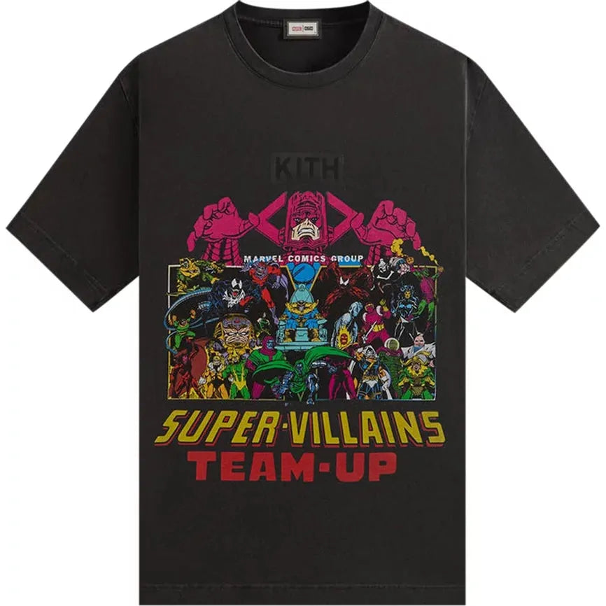 Kith x Marvel Team Up Vintage Tee Black