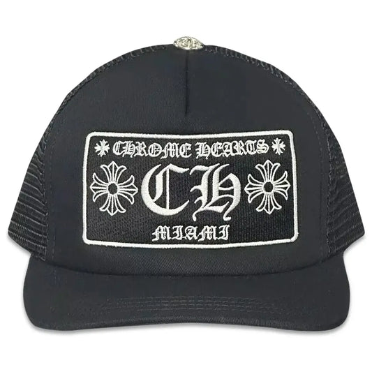 Chrome Hearts CH Miami Store Exclusive Trucker Hat Black
