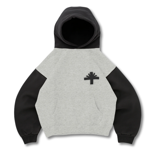 Vertabrae Two Tone Hoodie Black