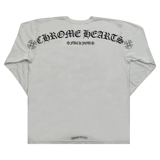 Chrome Hearts F*ck You Logo Pocket Long-Sleeve White/Black
