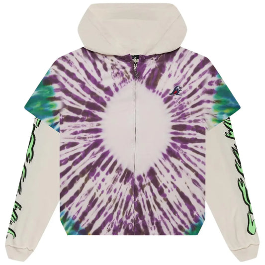 Hellstar Tye-Dye Zip-Up Hoodie Multicolor