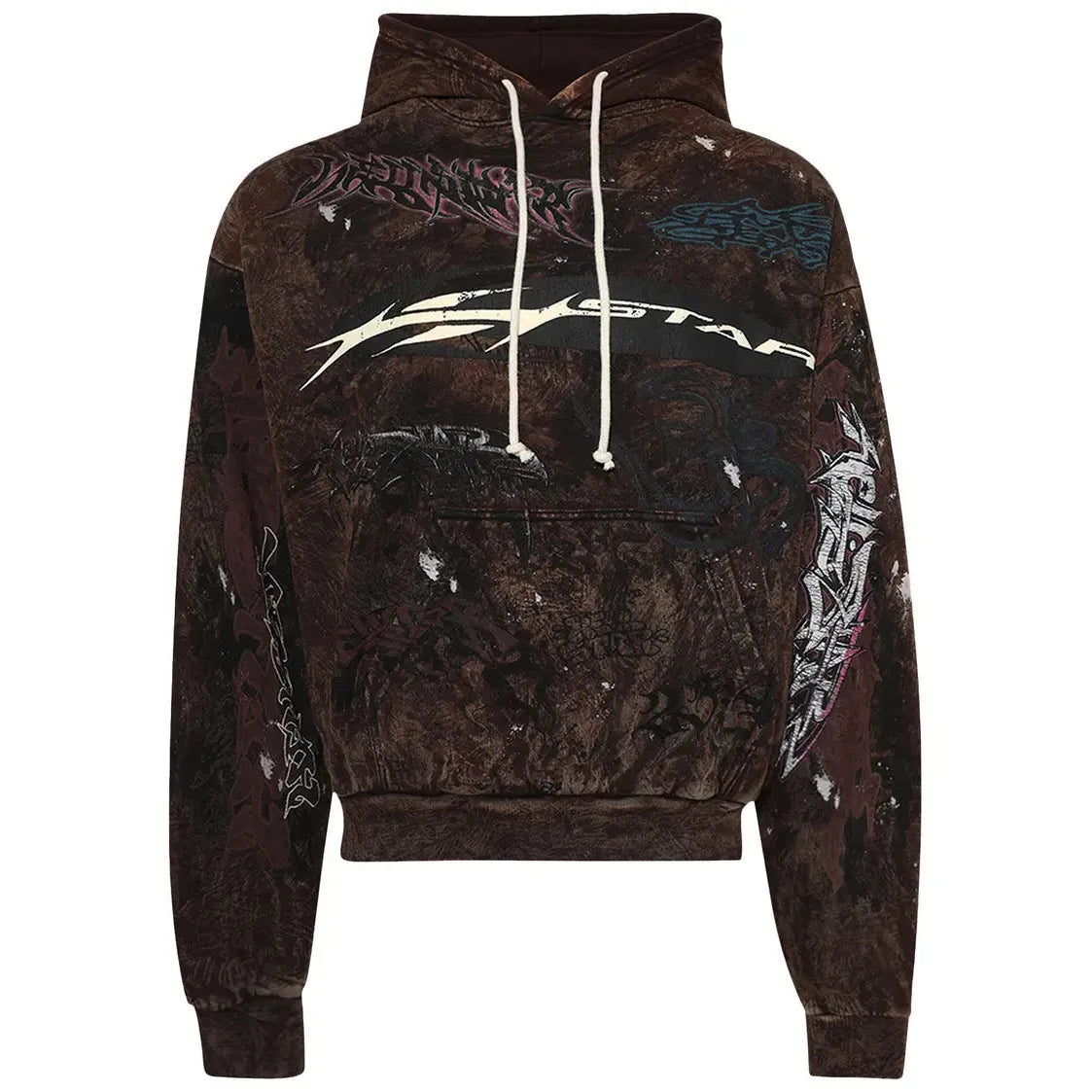 Hellstar Graffiti Hoodie Brown
