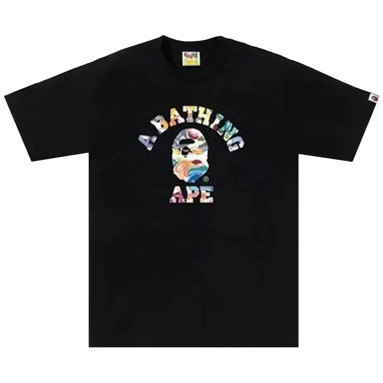 BAPE Art Camo College Tee Black