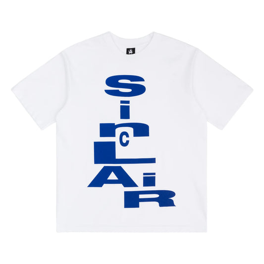 Sinclair Stack Cheddar Tee White/Blue