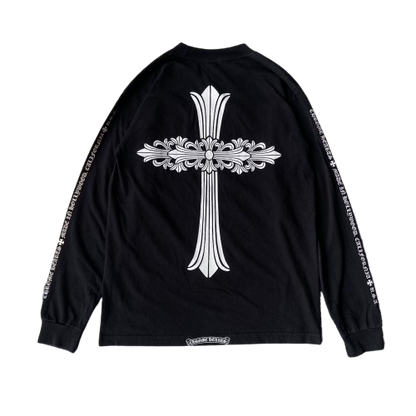 Chrome Hearts Double Floral Cross L/S T-Shirt Black