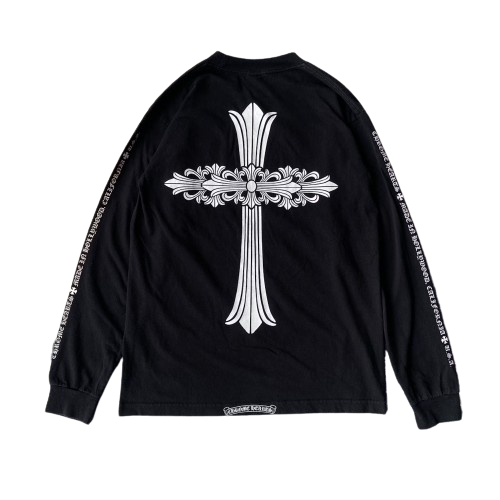 Chrome Hearts Double Floral Cross L/S T-Shirt Black