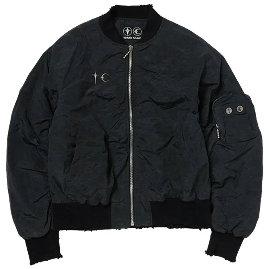 Thug Club Charlie Bomber Jacket Black