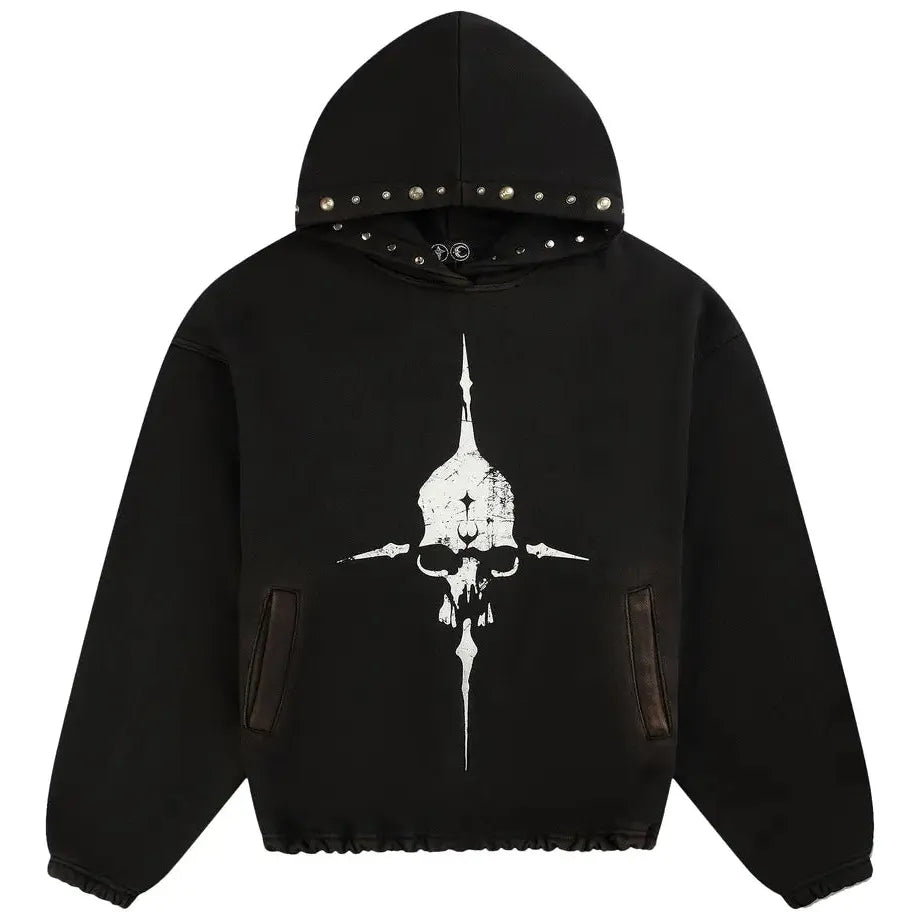 Thug Club Peace Stud Hoodie Black