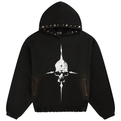 Thug Club Peace Stud Hoodie Black
