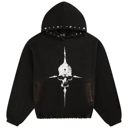 Thug Club Peace Stud Hoodie Black