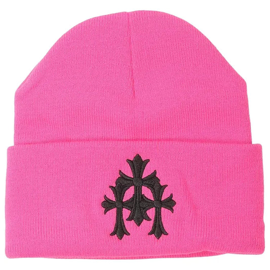 Chrome Hearts Triple Cross Beanie  Pink