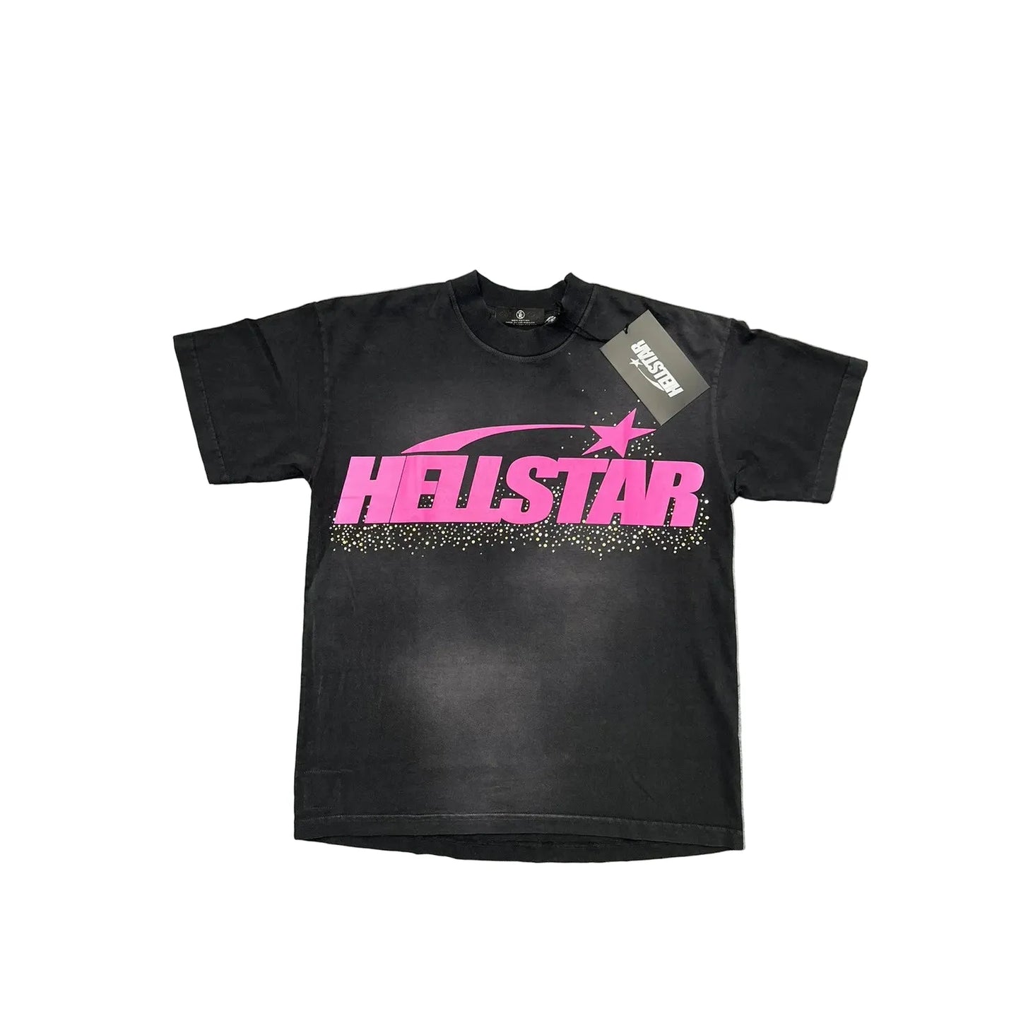 Hellstar Classic Rhinestone T-Shirt Black/Pink