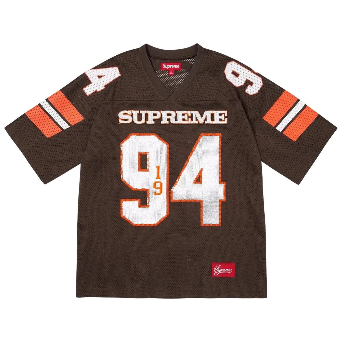 Supreme Sequin Football Jersey Brown