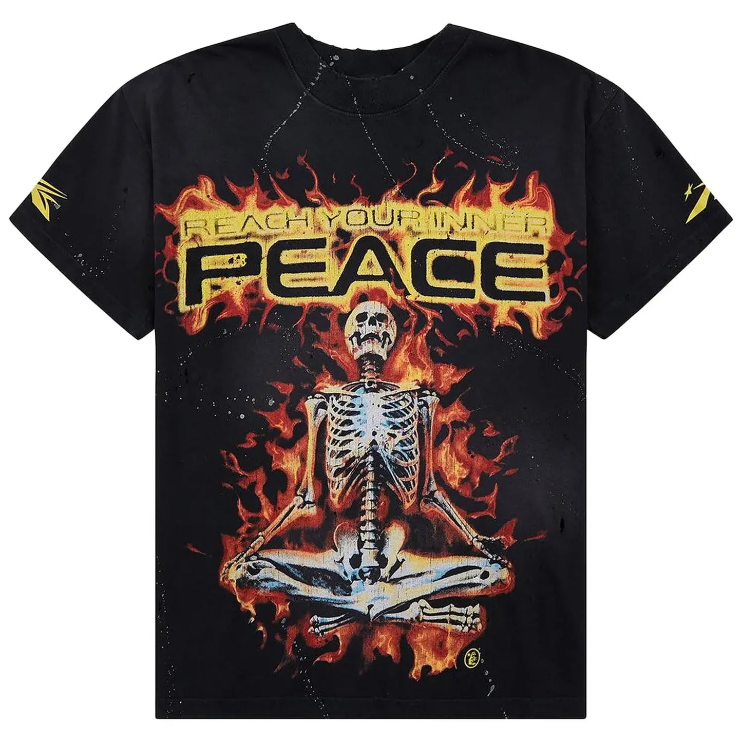 Hellstar Inner Peace Skeleton T-Shirt Black