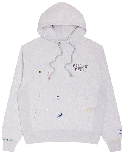 Gallery Dept. GD Paint Logo Hoodie Light Heather Grey