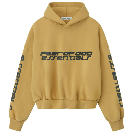 Fear of God Essentials Cropped Relaxed Hoodie Canyon