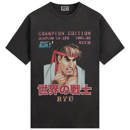 Kith x Capcom Ryu Champion Edition Vintage Tee Black