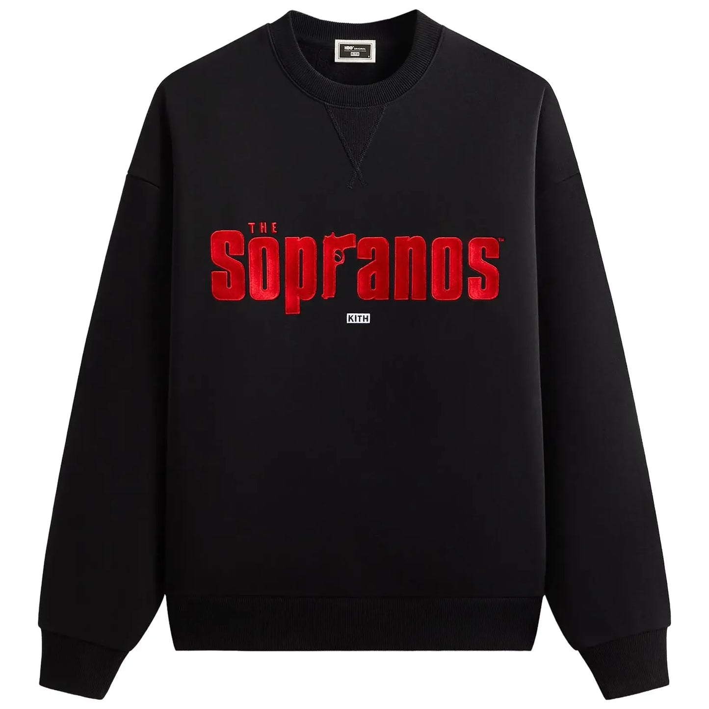 Kith for The Sopranos Main Logo Nelson Crewneck Black