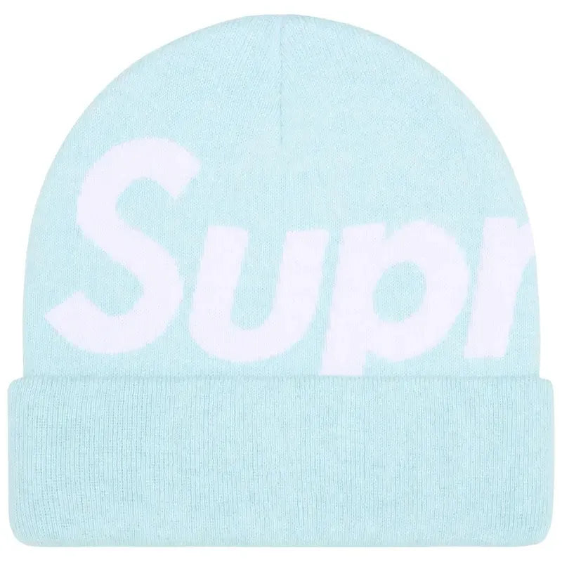 Supreme Big Logo Beanie (FW25) Light Blue