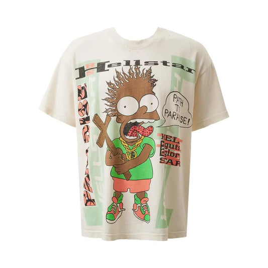 Hellstar Cartoon Cross T-Shirt White
