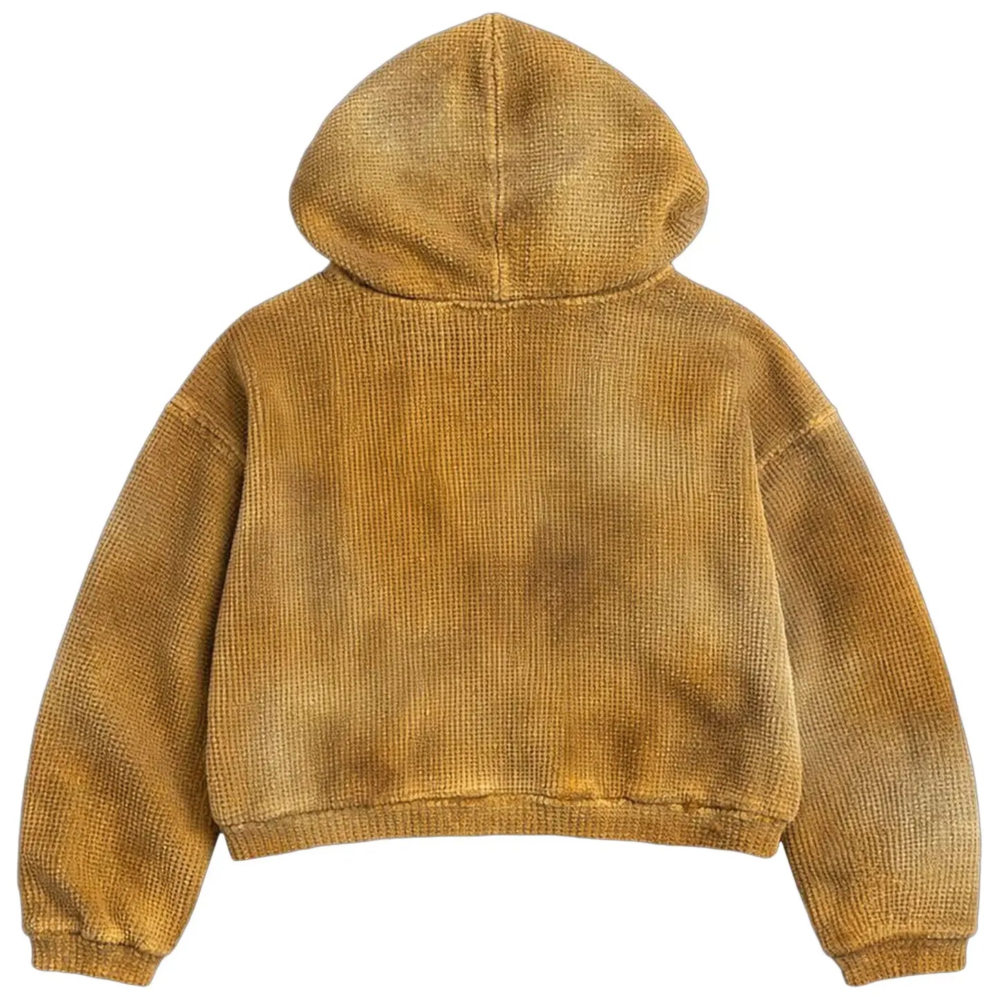 GV Gallery Raspberry Waffle Thermal Zip Up Mustard