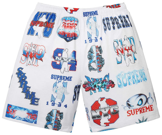 Supreme Flash Mesh Short White
