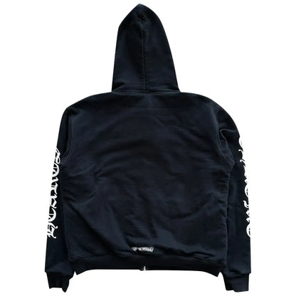 Chrome Hearts Vertical Logo Thermal Lined Zip Up Black