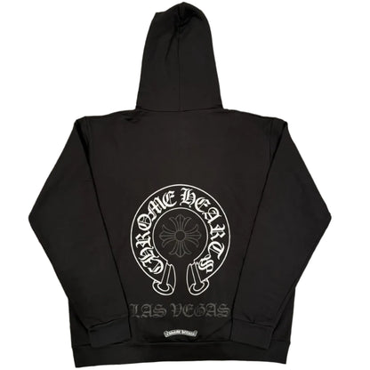 Chrome Hearts Las Vegas Exclusive Anniversary Horseshoe Hoodie Black