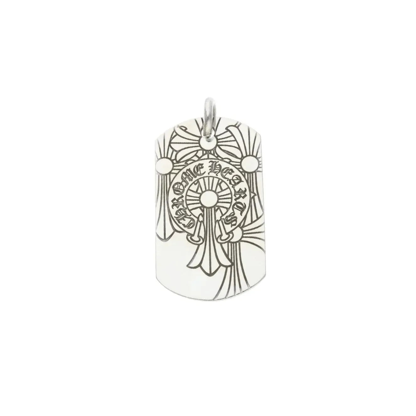 Chrome Hearts God Bless The World Dog Tag Pendant