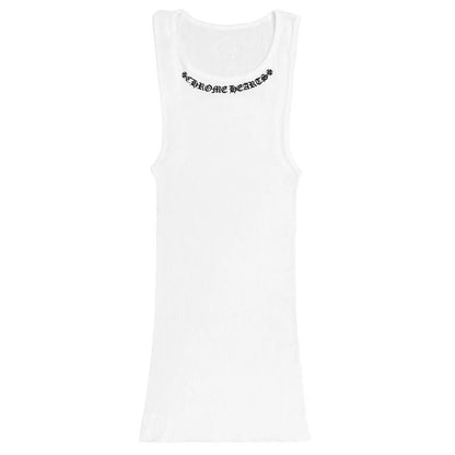 Chrome Hearts Neck Logo Rib Tank White
