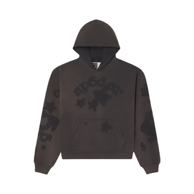Sp5der Applique Beluga Hoodie 'Granite'