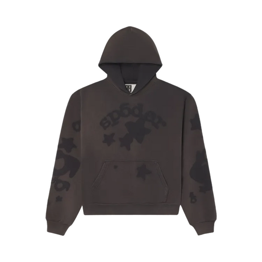 Sp5der Applique Beluga Hoodie 'Granite'