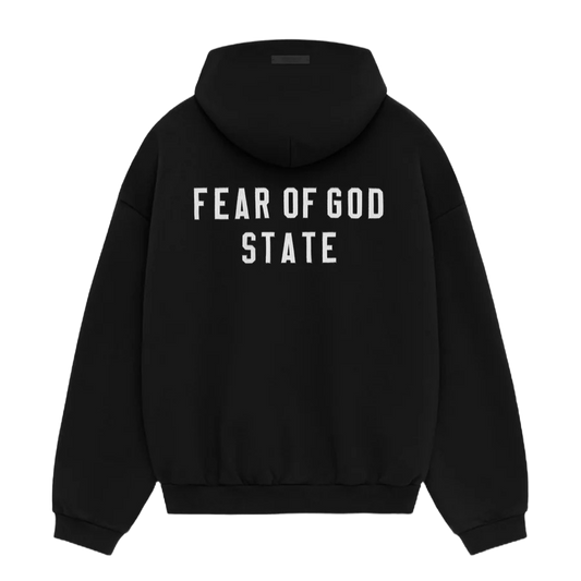Fear of God Essentials Heavy Fleece Full Zip Hoodie Black