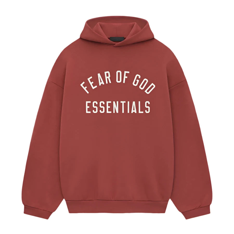 Fear of God Essentials Fleece Hoodie Crimson